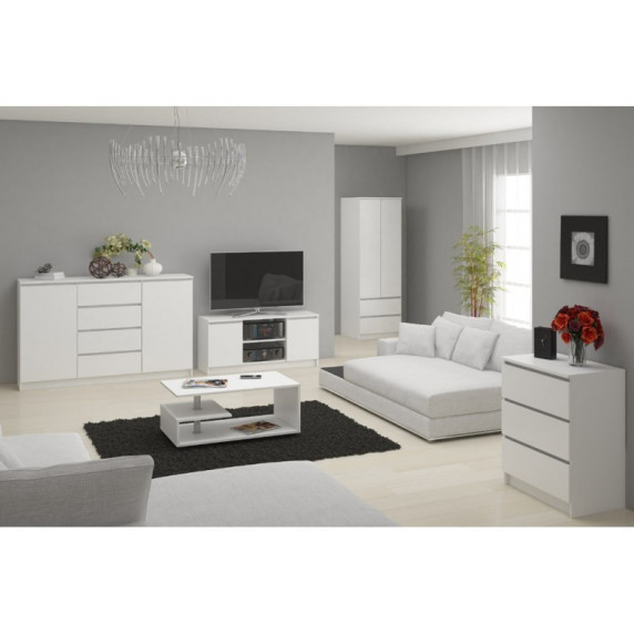 Dulap cu rafturi și 3 sertare AKORD R60 3SZ 2P CLP - Alb