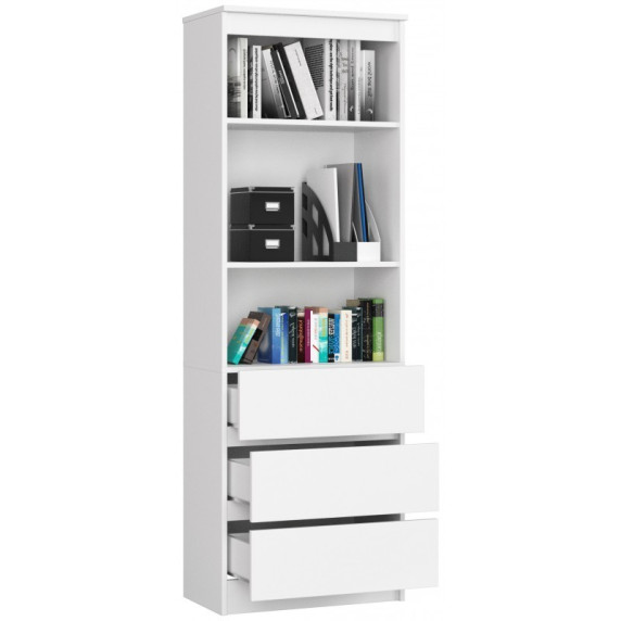 Dulap cu rafturi și 3 sertare AKORD R60 3SZ 2P CLP - Alb