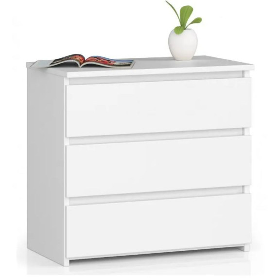 Komód 3 fiókos 60x57x35 cm Inlea4Home CL3 3SZ CLP - fehér