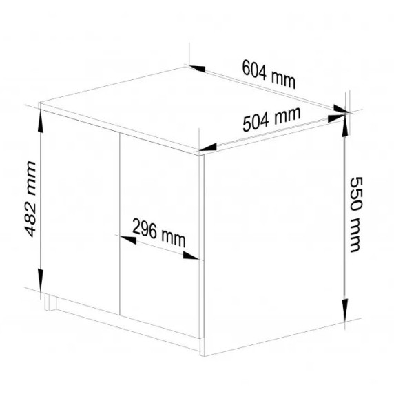 Nadstavec na skriňu s vysokým leskom 60 x 55 x 51 cm AKORD CLP S60 STAR - biely
