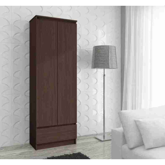 Kétajtós szekrény 1 fiókkal AKORD R60 2D 1SZ CLP - Wenge