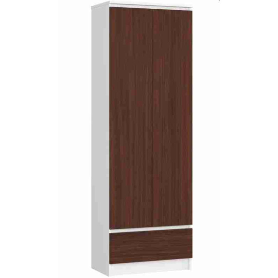 Dulap cu 1 sertar - AKORD R60 2D 1SZ CLP - alb/wenge