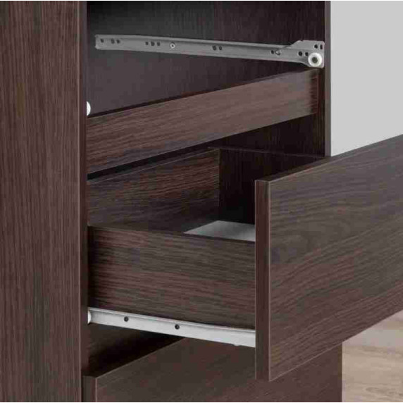 Regál so zásuvkou a 4 policami 60 x 180 x 35 cm AKORD R60 1SZ 4P CLP - Wenge
