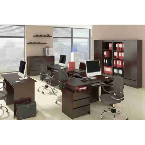 Regál so zásuvkou a 4 policami 60 x 180 x 35 cm AKORD R60 1SZ 4P CLP - Wenge