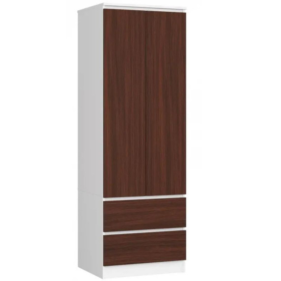 Dulap cu 2 sertare  STAR S60 - alb/ Wenge