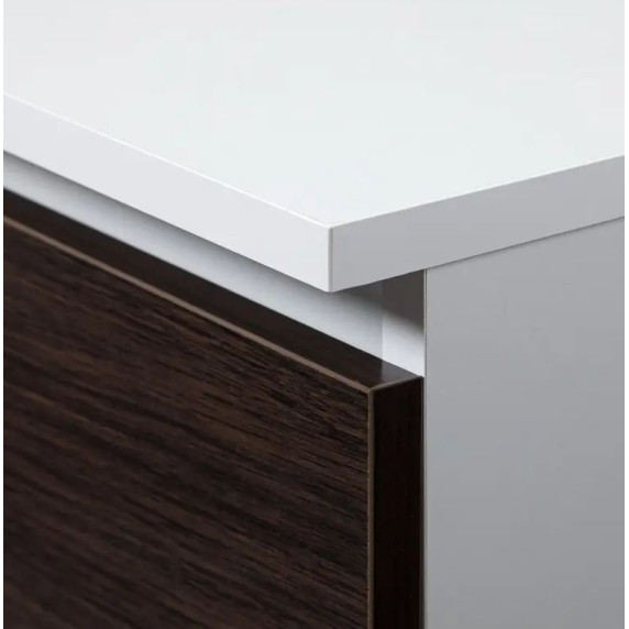 Dulap cu 2 sertare  STAR S60 - alb/ Wenge