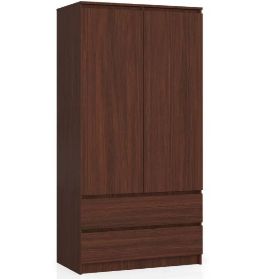 Dvojkrídlová skriňa s 2 zásuvkami 90 cm AKORD CLP - wenge