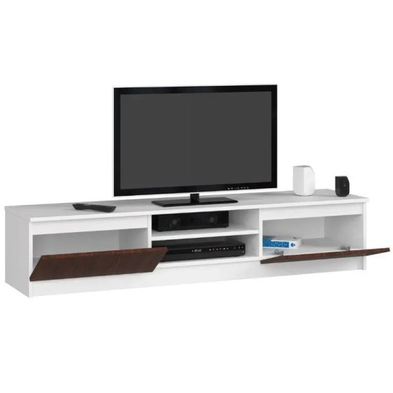 Comodă TV - 160 cm - alb/wenge