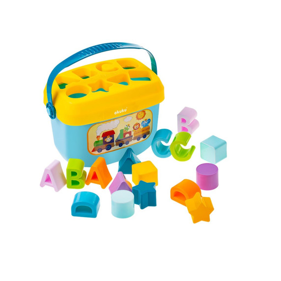 Vkladačka vedierko AKUKU Baby's First Blocks