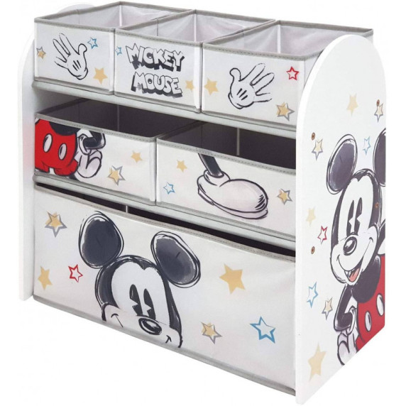 Játéktároló állvány Mickey egér 2 - fehér