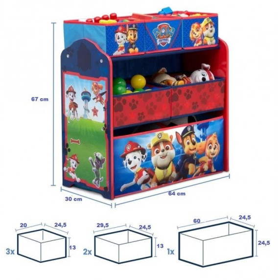 Raft pentru depozitare jucării - Paw Patrol