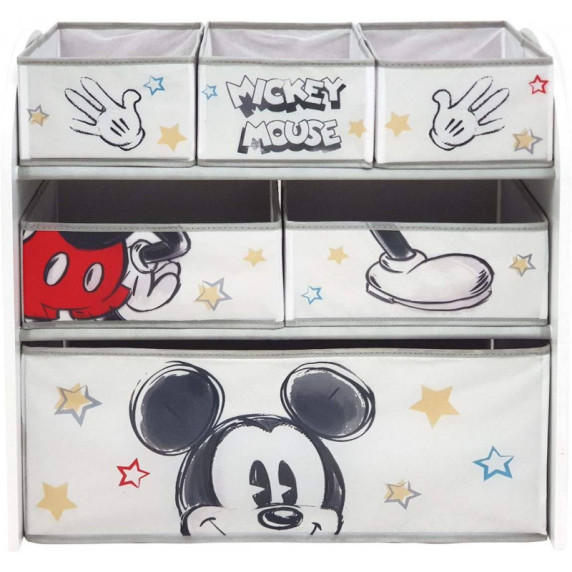 Játéktároló állvány Mickey egér 2 - fehér