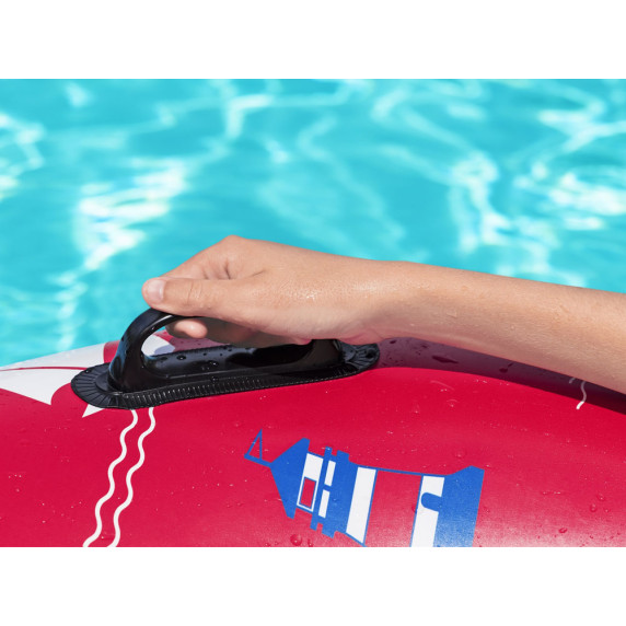 Colac gonflabil - 119 cm Bestway 36353 - roșu/barcă cu pânză