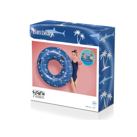 Colac gonflabil - 119 cm Bestway 36353 - albastru/ palmier