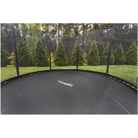 Trambulină 366 cm cu plasă de siguranță interioară - LEAN SPORT PRO 12 ft - negru/verde