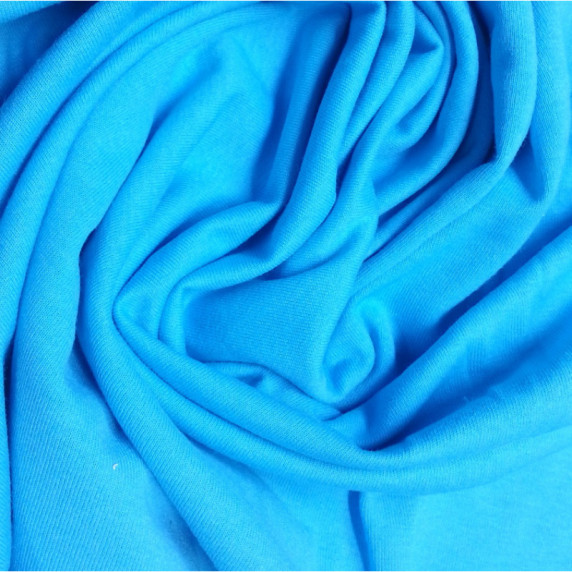 Cearșaf din bumbac cu elastic - 160x80 cm - turcoaz