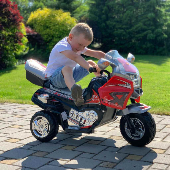Detská elektrická motorka Baby Mix RACER - červeno-čierna
