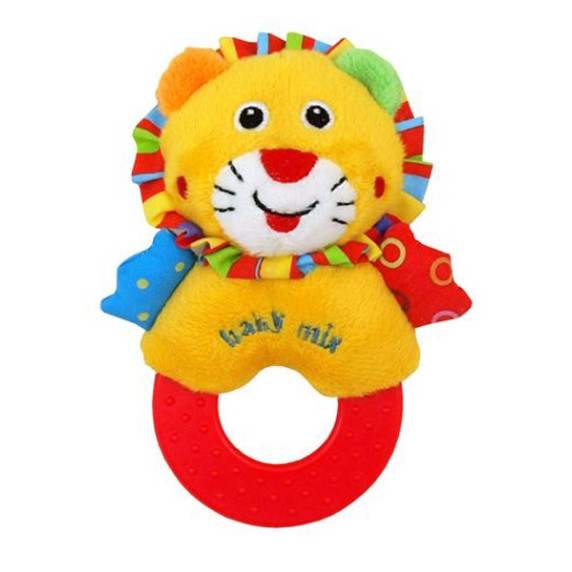 Csörgő plüss bébijáték Baby Mix - Oroszlán