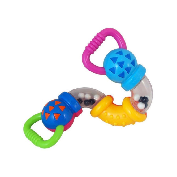 Csörgő, bébi játék BABY MIX - Sárga zsiráf