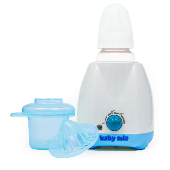 Bébiétel és cumisüveg melegítő tartozékokkal BABY MIX - Kék