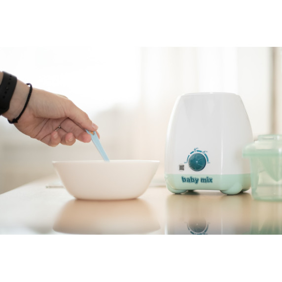 Bébiétel és cumisüveg melegítő tartozékokkal BABY MIX - Kék