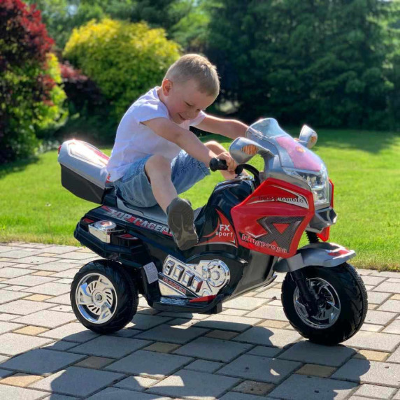 Tricicletă electrică Baby Mix RACER - alb/albastru