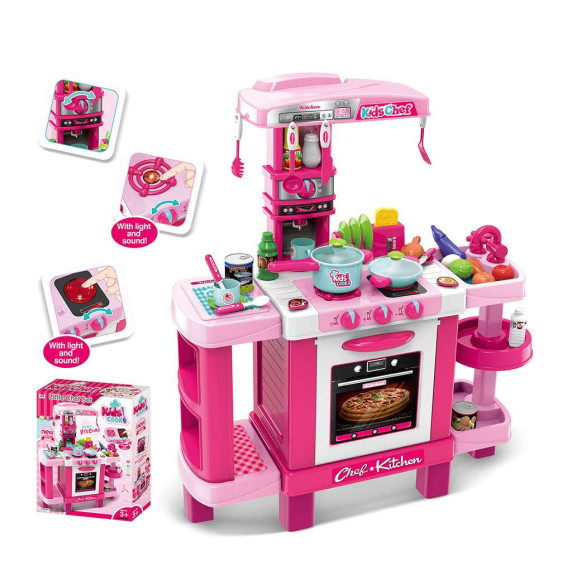 Bucătăria pentru copii cu accesori - BABY MIX - roz
