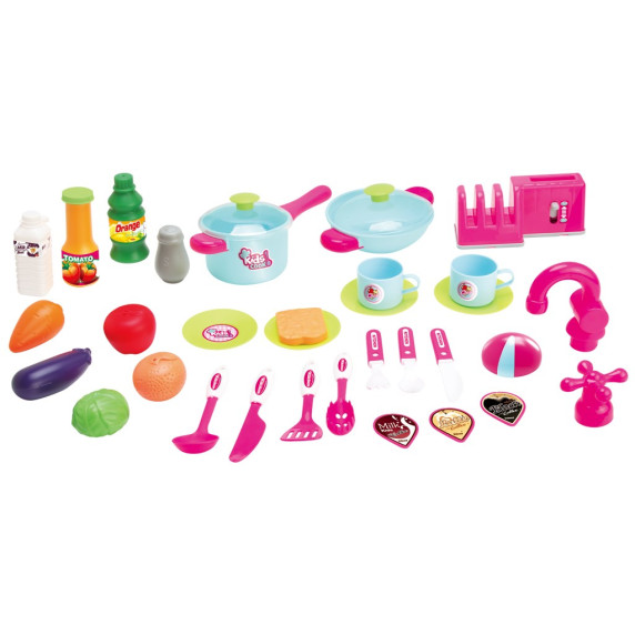 Játékkonyha teáskannával és kiegészítőkkel BABY MIX My Kitchen - Rózsaszín