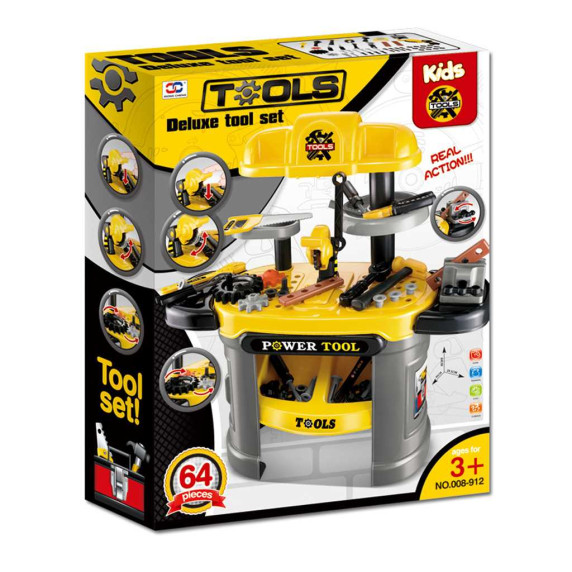 Atelier pentru copii cu scule - galben - Baby Mix 