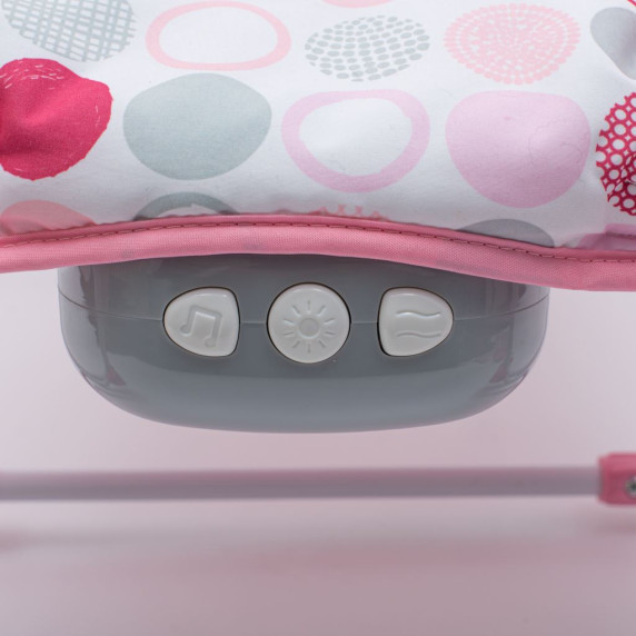 Scaun leagăn bebe - Baby Mix - roz/alb