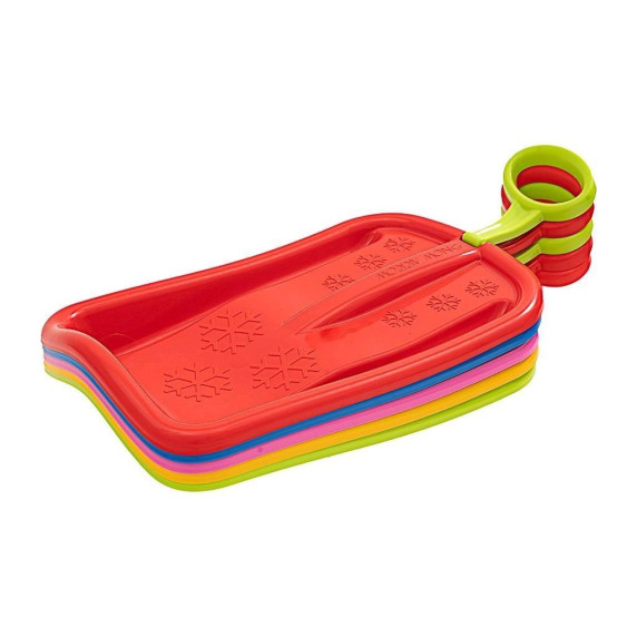 Műanyag bob szánkó Baby Mix SNOW ARROW 74 cm - Rózsaszín