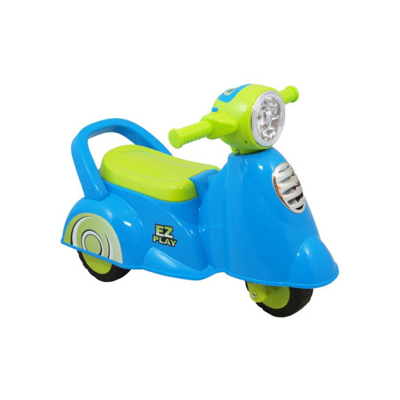 Lábbal hajtós kismotor hanggal Baby Mix Scooter - kék