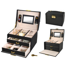 Ékszerdoboz fogantyúval Beautylushh 06348 - Fekete - 