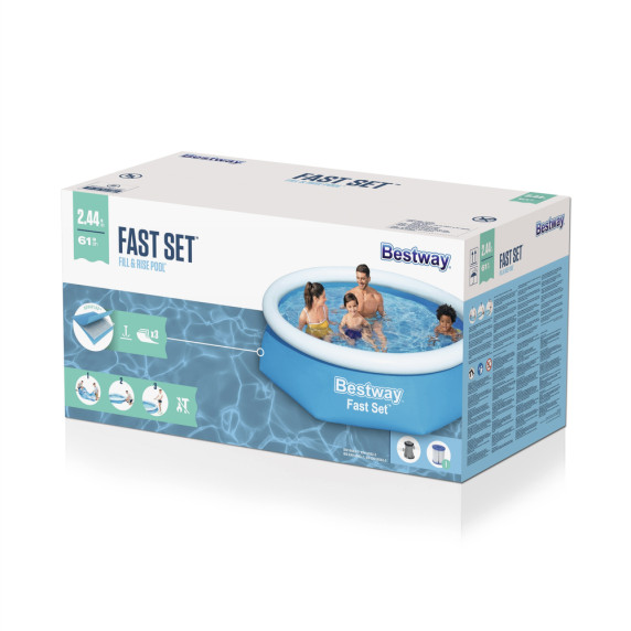 Samonosný rodinný bazén 244 x 61 cm BESTWAY 57450 Fast Set