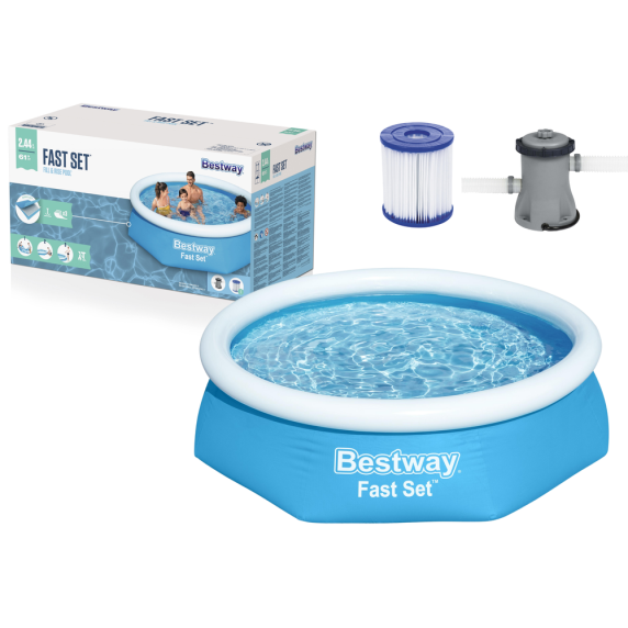Samonosný rodinný bazén 244 x 61 cm BESTWAY 57450 Fast Set