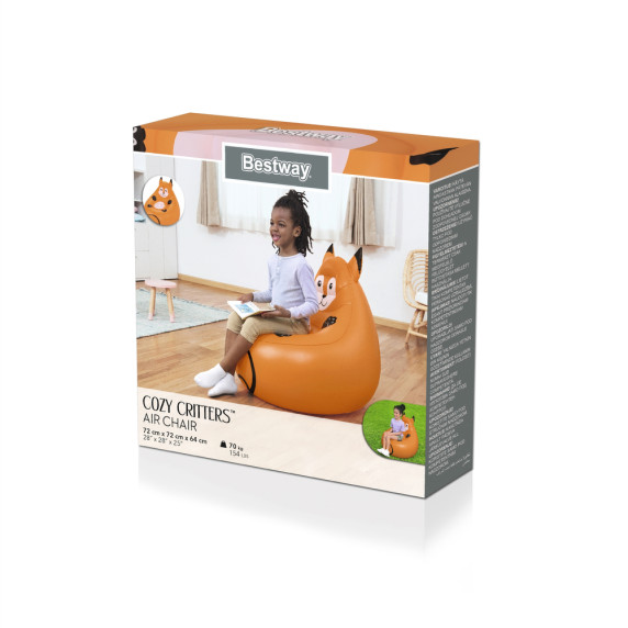 Fotoliu gonflabil - 72 x 72 x 64 cm - vulpe - Bestway 75116