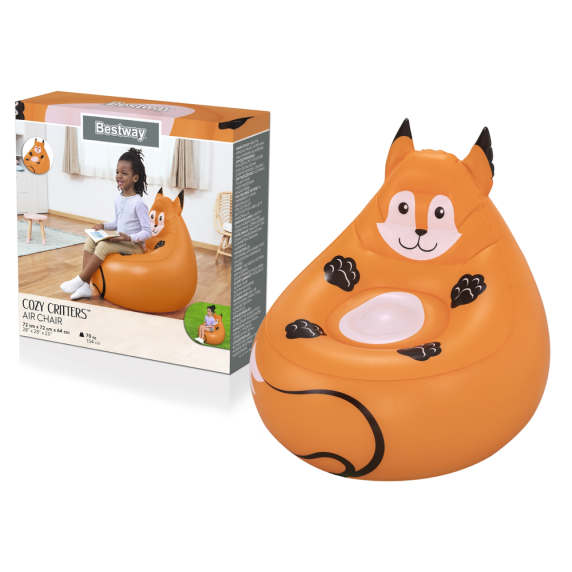 Fotoliu gonflabil - 72 x 72 x 64 cm - vulpe - Bestway 75116