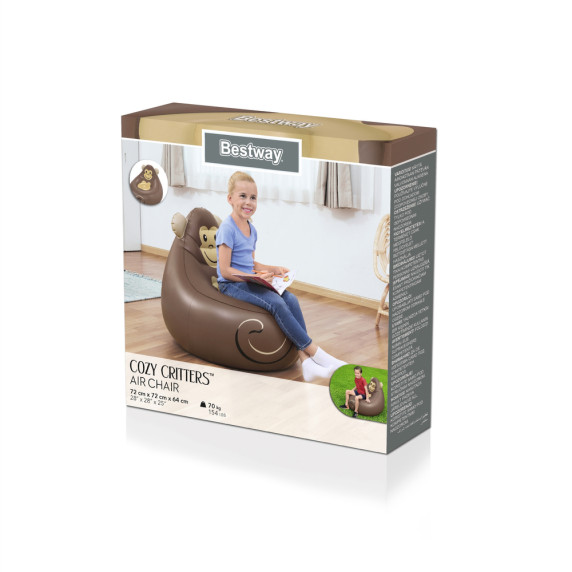 Felfújható fotel 72x72x64 cm BESTWAY 75116 - Majom