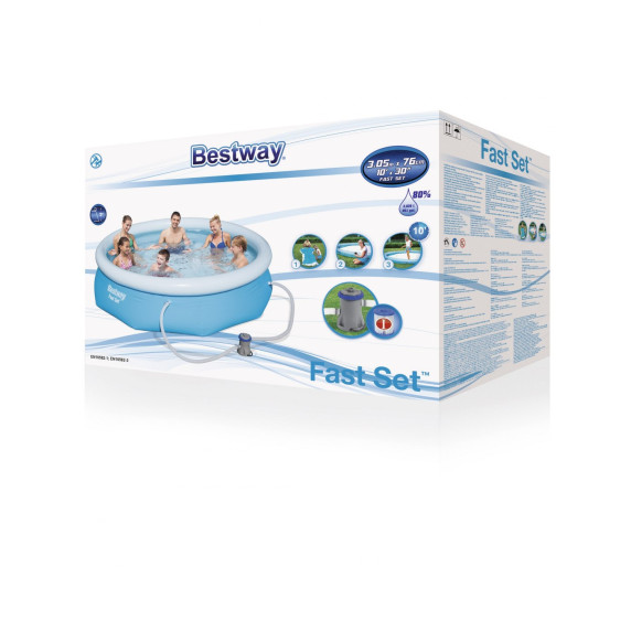 BESTWAY 57270 Fast Set 305x76 cm medence vízforgatóval 