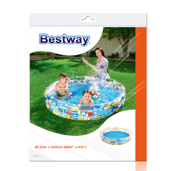 Detský bazén 152x30 cm Bestway Deep Dive 51004 - morský svet