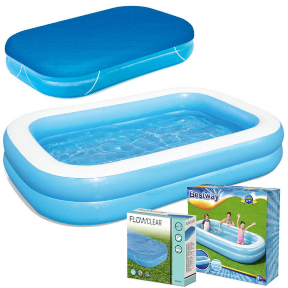 Piscina gonflabilă 262x175x51 cm + Acoperire solară pentru piscină - Bestway 54006 