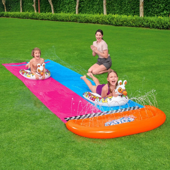 Tobogan acvatic dublu BESTWAY 52320 – 488 x 138 cm