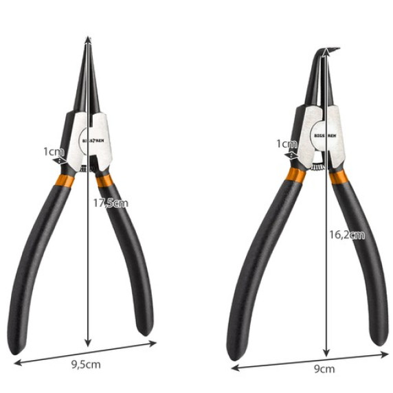 Seeger-gyűrű fogók 4 db Bigstren 22159