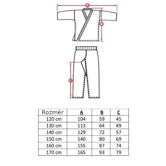Detské kimono DBX BUSHIDO ARK-3102, 120 cm