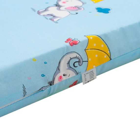 Saltea pat fibră de cocos Molitan New Baby 120x60 cm - Albastru