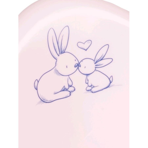 Oliță muzicală cu capac - roz - Bunny
