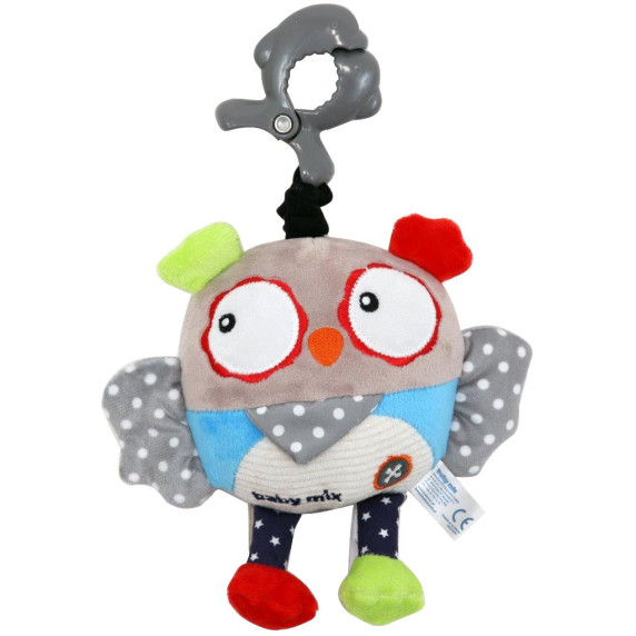 Csiptetős plüss zenélő játék Baby Mix - Bagoly