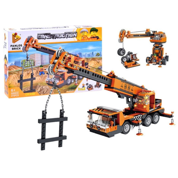 Set creativ de contrucție 475 piese - macara - CONSTRUCTION 640003C