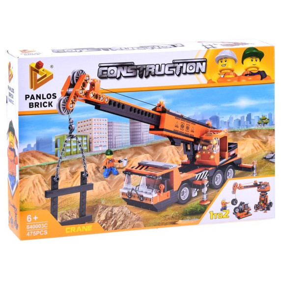 Set creativ de contrucție 475 piese - macara - CONSTRUCTION 640003C