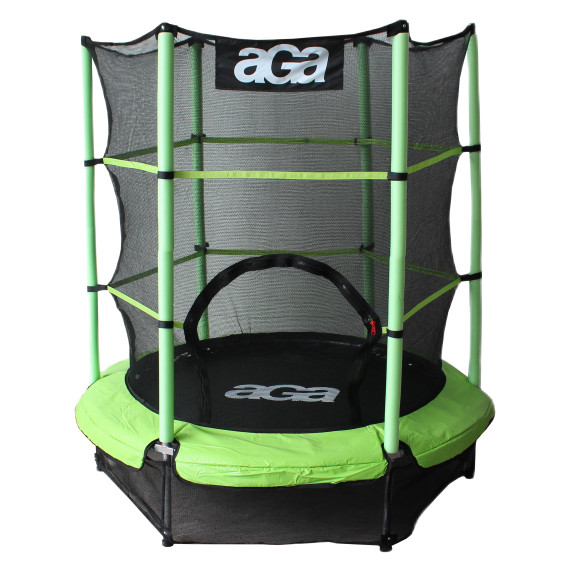 Gyerek trambulin védőhálóval 140 cm AGA MR1140-Light-Green - Zöld